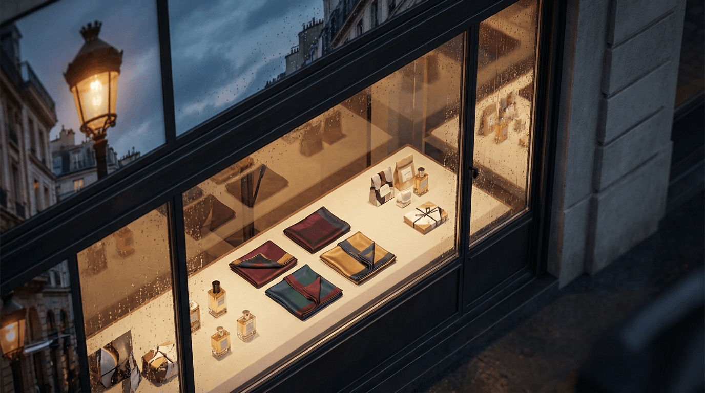 Exterior of an ayurvedic shop entrance in Paris